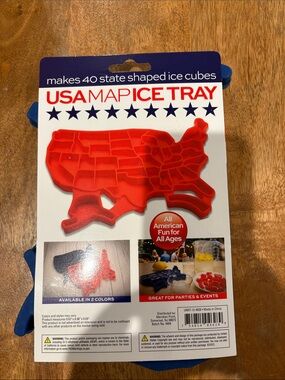 USA Map Ice Tray - Red Silicone Ice Mold